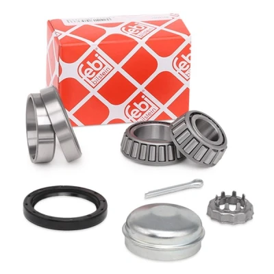 Abbildung von FEBI BILSTEIN 05386 Radlagersatz Hinterachse links, rechts mit Anbaumaterial 45 Kegelrollenlager AUDI: 80 B3, B4 Avant, A4 B5 Avant