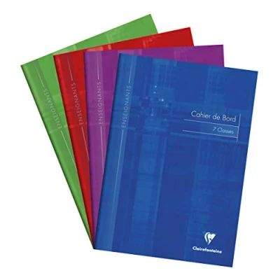 Abbildung von Clairefontaine 3119C Klassenheft für Lehrer die Notenübersicht der Schüler, DIN A4 24 Blatt 110g, 7 Klassen, farbig sortiert, 1 Stück