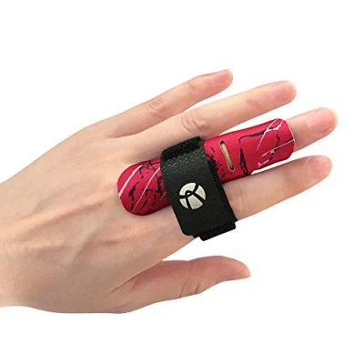 Abbildung von Kuangmi Finger Sleeve Unterstutzung Protector und Verletzungen beim Sport 1 Stuck （Red, L/XL）