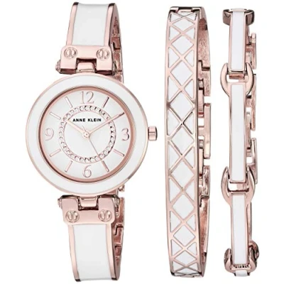 Abbildung von Anne Klein Damen Armbanduhr und Armband Set mit Premium Kristallakzenten