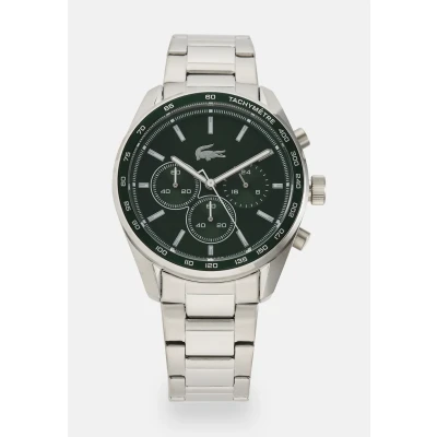 Abbildung von Lacoste Boston Chronograph silvercoloured/green, Herren, Größe: One Size, Silver coloured/green