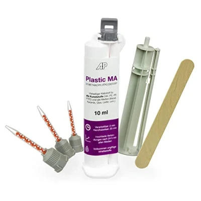 Abbildung von Plastic MA, 10 ml, 2K High Performance Acrylat, Kunststoff Klebstoff für alle Materialpaarungen (insbesondere PE, PP und PTFE)
