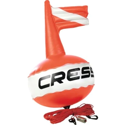 Abbildung von Cressi Strap Tauchmaske, Fluoreszierend Rot/Weiß, Uni