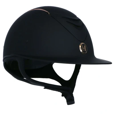 Abbildung von OneK Reithelm Avancé Matt Rosegold Lines Schwarz 2