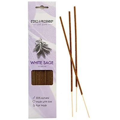 Abbildung von Räucherstäbchen Weißer Salbei zum räuchern Jiri and Friends 100% Natürlich 15 Stuck Natural Incense White Sage/Weisser Fair Trade Räucherwerk