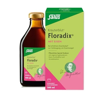 Abbildung von Salus Kräuterblut Floradix mit Eisen 1x 500 ml Pflanzliches Spezial Tonikum organisch gebundenem Eisen, Fruchtsäften und Arzneikräutern Für volle Eisenspeicher statt Eisenmangel