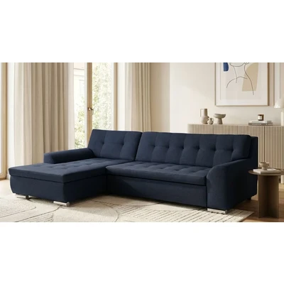 Abbildung von OTTO home Ecksofa "Tornby 268 x 178 cm, mit Steppungen, modern &amp; stabil" Schlaffunktion, L-Form, pflegeleichter, weicher Luxus-Microfaser
