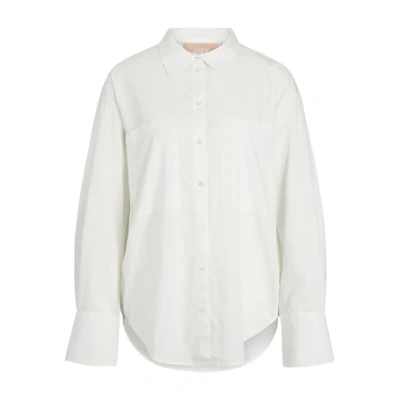 Abbildung von JJXX Damen JXTESSA LS POPLIN RLX Shirt WVN SN Hemd, Blanc de Blanc, X Small