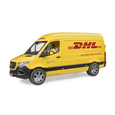 Abbildung von Bruder MB Sprinter DHL mit Fahrer 1:16