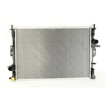 Abbildung von NRF EASY FIT 53812 Kühler, Motorkühlung Aluminium 672 455 27 mit Dichtring Kühlrippen gelötet FORD: Galaxy Mk2 MPV, MONDEO 4 Stufenheck