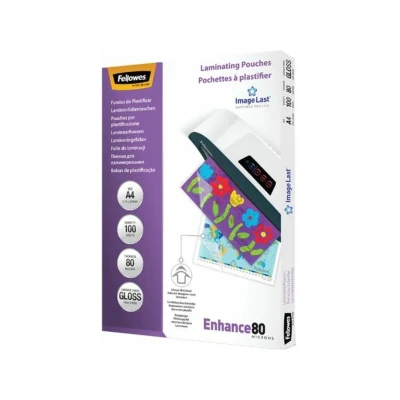 Abbildung von Fellowes Laminierfolien A4 ImageLast, 160 Mikron (2 x 80 Mikron), 100 Stück, transparent mit Ausrichtungshilfe. Ideal für Fotos und Informationshinweise optimalem Kontrast