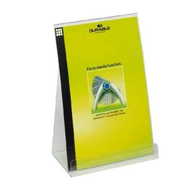Abbildung von Durable Aufsteller/Prospektspender, für DIN A4 Informationen, 2 Stück, farblos, 859419