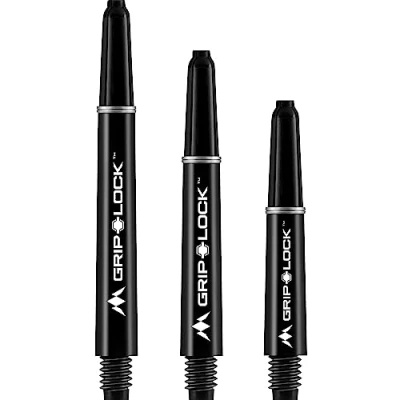 Abbildung von Mission Darts Unisex Erwachsene GripLock Dartschaft, schwarz, medium