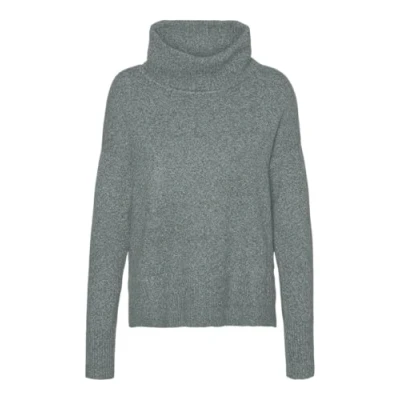 Abbildung von VERO MODA Damen Vmdoffy Cowlneck Blouse Ga Noos Strickpullover, Balsam Green/Detail:Melange, S EU