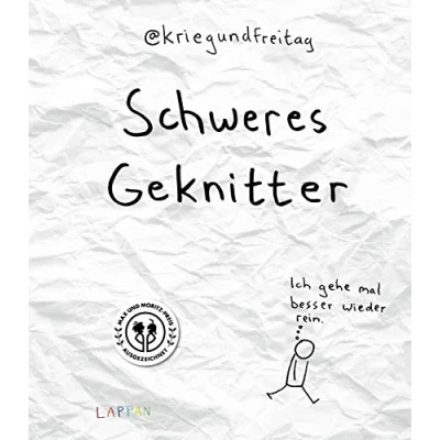 Abbildung von kriegundfreitag: Schweres Geknitter: Geschenkbuch für Erwachsene mit satirischen Cartoons, Comicstrips und Collagen