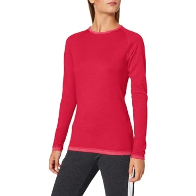 Abbildung von Schöffel Damen Merino Sport Shirt 1/1 Arm W, temperaturregulierendes Langarmshirt, atmungsaktives Funktionsunterwäsche in Wollqualität, rasberry s, L