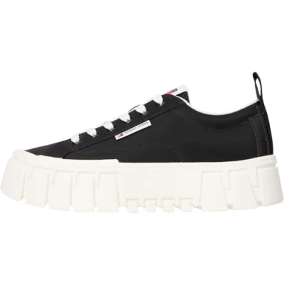 Abbildung von Tommy Jeans Flatform Sneaker low, Damen, Größe: 39, Black Schuhe