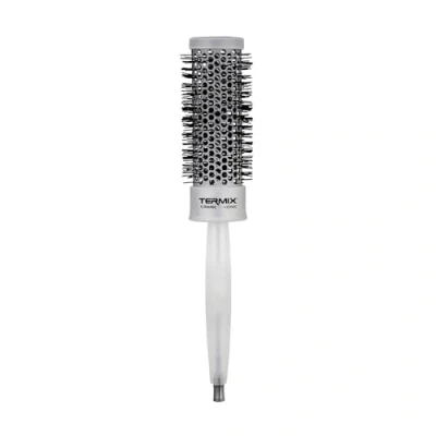 Abbildung von Termix C·Ramic thermische Rundhaarbürste. Keramik Technologie, die dem Haar zusätzlichen Glanz verleiht und Frizz verhindert. Farbe: Transparent. Durchmesser: 32 cm, 32/47 mm