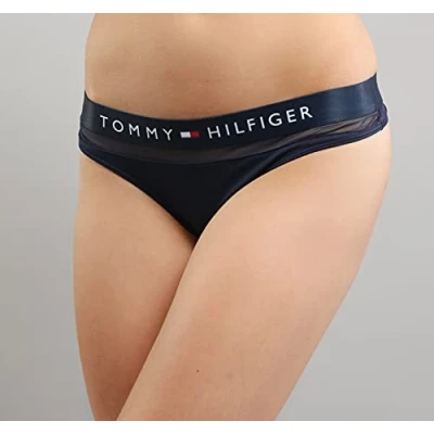Abbildung von Tommy Hilfiger Damen String Tanga, Blau (Navy Blazer), M