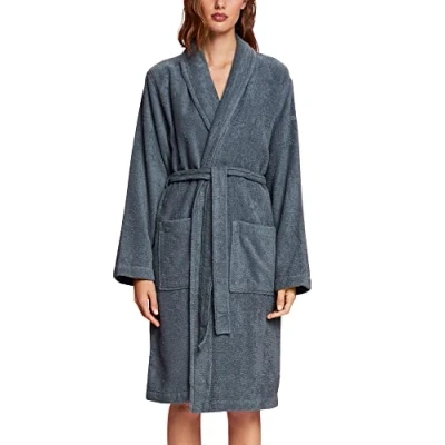 Abbildung von Esprit Unisex Bademantel »Mono«, (1 St., mit Gürtel), Schalkragen &amp; Logostickerei