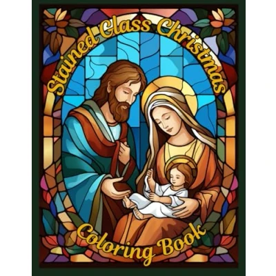 Abbildung von Stained Glass Christmas Coloring Book: An Inspirational Book for Adults
