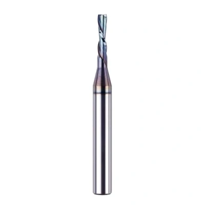 Abbildung von SpeTool Spiralnutfräser 8mm Schaft Downcut 4mm Schnittdurchmesser 20mm Schnittlänge Router Bit 2 Flöten Spiralfräser Nutfräser VHM Schaftfräser CNC Fräser für Oberfräse mit TAC Beschichtung Holzfräser