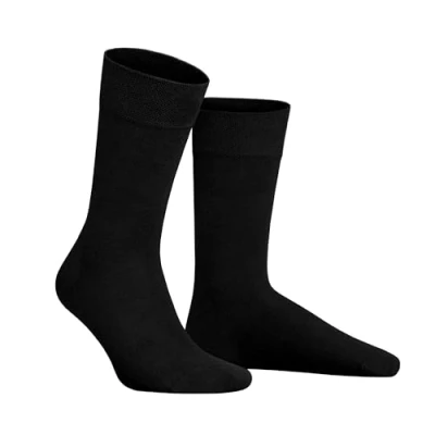 Abbildung von Hudson Herren Relax Cotton Druckfreier Bund Socken, Black 0005, 43/44