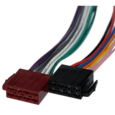 Abbildung von AERZETIX C11036 Stecker ISO 8PIN x2 für autoradio vorverdrahteter universeller stromversorgungskabelbaum + seine 16PIN lautsprecher