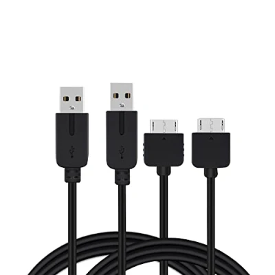 Abbildung von WICAREYO 2 Stück Ladekabel für PS Vita 1000, 1.2 m / 3.9 FT Datenübertragung USB Stromkabel 1000