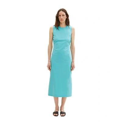 Abbildung von TOM TAILOR Damen 1036661 Kleid mit Raffung, 26007 Teal Radiance, 36