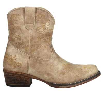 Abbildung von ROPER Damen Short Stuff Embroidery Snip Toe Cowboy Booties Mode Stiefel, Hellbraun, 38 EU