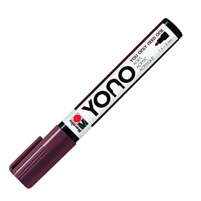Abbildung von Marabu 12400103285 YONO Marker, Braun 285, vielseitiger Acrylstift mit japanischer Rundspitze 1,5 3 mm, wasserbasiert, lichtecht und wasserfest, für nahezu alle Untergründe