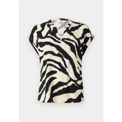 Abbildung von TOM TAILOR Damen 1046212 Bluse, 38070 Abstract Beige Zebra, 36