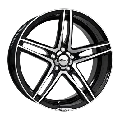 Abbildung von BROCK 5 loch 19Zoll 112mm Alufelge B33 Schwarz frontpoliert 0580071029 Felge 8.5Zoll 30mm 66,6mm