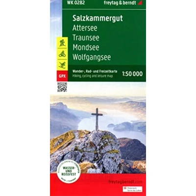Abbildung von Salzkammergut, Wander , Rad und Freizeitkarte 1:50.000, freytag &amp; berndt, WK 0282: Attersee Traunsee Mondsee Wolfgangsee, mit Infoguide, GPX ... (freytag berndt Freizeitkarten)