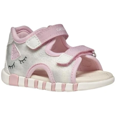 Abbildung von Geox B Iupidoo GIR Lauflernschuh für Kinder, Größe: 25, Silver pink Schuhe