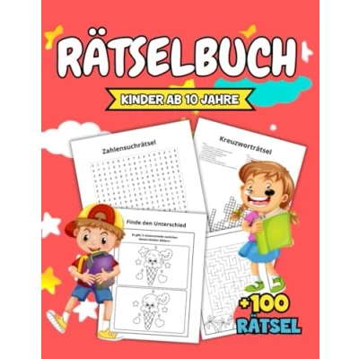 Abbildung von Rätselbuch kinder ab 10 Jahre: +100 Spannende Rätsel wie Wortsuchrätsel, Labyrinthe, Sudoku und mehr!