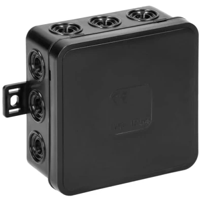 Abbildung von Miratic Abzweigdose Wasserdicht IP54 Verteilerdose Außen mit 12 Gummidrüsen Aufputz Robuste und Sichere Elektroinstallation für Außenbereiche (schwarz)