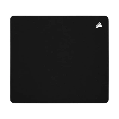 Abbildung von Corsair MM500 v2 Großes Hybrid Stoff Mauspad für Spiele 45cm x 40cm Auslaufsichere Beschichtung Anti Fray Genähte Ränder Rutschfester Gummifuß Schwarz