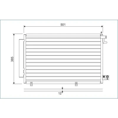 Abbildung von VALEO 814294 Klimakondensator ohne Trockner Aluminium 385 R 134a FORD: FIESTA 6