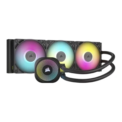 Abbildung von CORSAIR iCUE LINK Titan 360 RX RGB Flüssig CPU Kühler 360mm AIO 3X RX120 Lüfter Inklusive Geeignet Für Intel LGA 1851/1700, AMD AM5/AM4 System Hub Schwarz