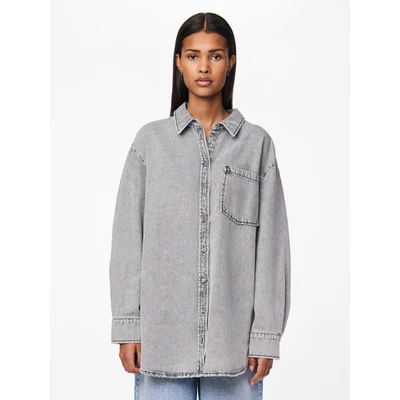 Abbildung von pieces Jeansbluse »PCMAISIE LS DENIM SHIRT NOOS BC«