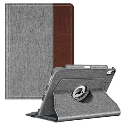 Abbildung von Fintie Hülle für iPad Air 11 Zoll 2024, 5. Generation 2022 / 4 2020 10.9 mit Pencil Halter 360 Grad verstellbare Schutzhülle Cover Standfunktion, Denim Grau