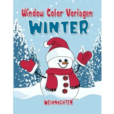 Abbildung von Window Color Vorlagen Winter: Fenstervorlagen mit Weihnachten Winter motive für Kinder ab 5 Jahren und Erwachsene Fensterbilder Wiederverwendbare Jungs Mädchen.