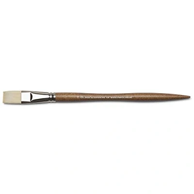 Abbildung von Winsor &amp; Newton 5010412 synthetischer Künstler Ölpinsel mit hoher Elastizität Lebensdauer, ergonomischer Stiel für Ölfarben und Alkydfarben Flachpinsel Nr. 12