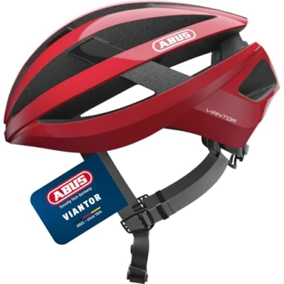 Abbildung von ABUS Rennradhelm Viantor Sportlicher Fahrradhelm für Einsteiger Damen und Herren Rot, Größe S