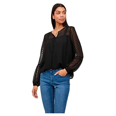 Abbildung von VILA Viedee LS SU NOOS Bluse, Damen, Größe: 36, Black