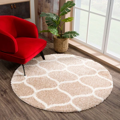Abbildung von Sanat Hochflor Teppich »Madrid«, rund, 30 mm Höhe, Wohnzimmer, Langflor, Shaggy