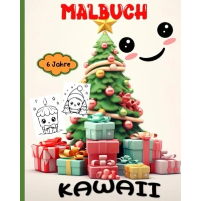 Abbildung von Kawaii Malbuch: 36 weihnachtliche Zeichnungen für Kinder von 6 bis 8 Jahren!