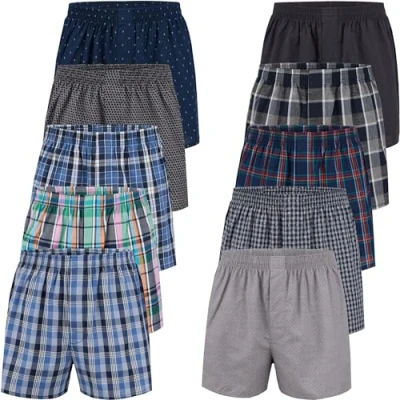 Abbildung von City Life Herren Boxershorts Shorts Boxer Webboxer (10er Pack) Sparpack S 4XL, Farbe:Mehrfarbig (Classic Multicolour 5 C 10 5), Grösse:3XL